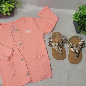 Carter's Tan and Silver Kids Sandals